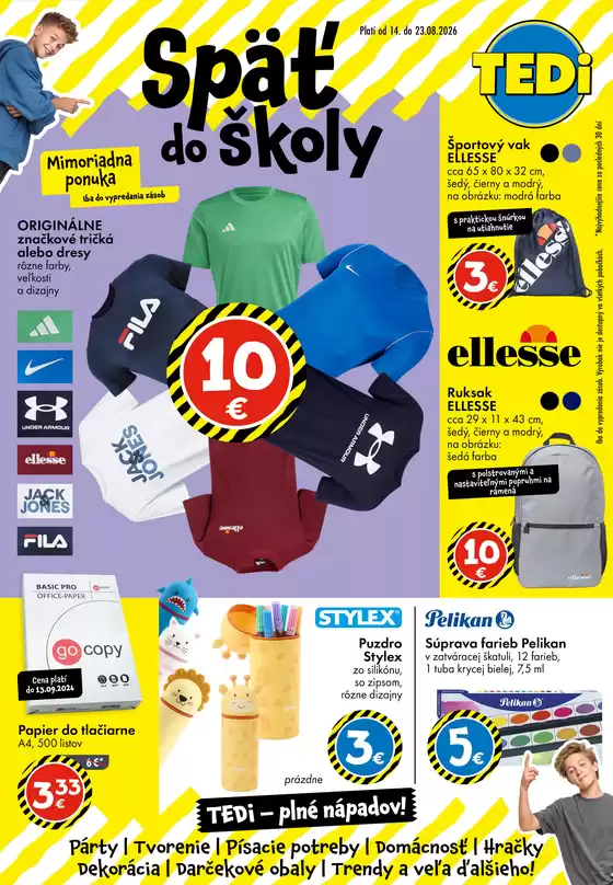 Katalóg TEDi | Späť do školy | 2026-08-14T00:00:00.000Z - 2026-08-22T00:00:00.000Z