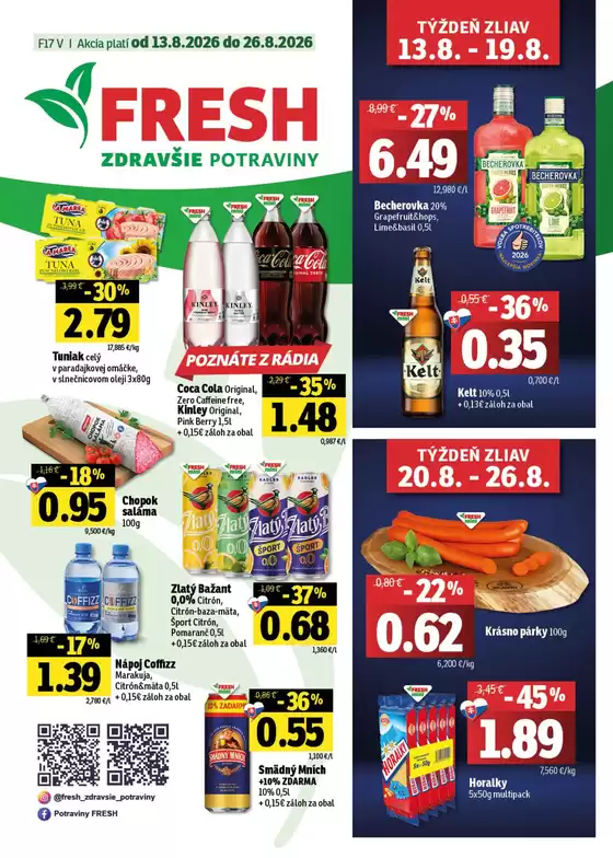 Katalóg Fresh v Gabčíkovo | Východné Slovensko | 2026-08-13T00:00:00.000Z - 2026-08-26T00:00:00.000Z