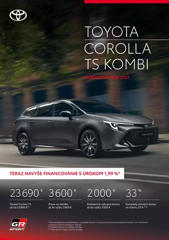 Katalóg Toyota v Dunajská lužná | Cennik corolla TS kombi 2027 | 2026-01-01T00:00:00.000Z - 2026-12-31T00:00:00.000Z