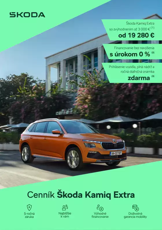 Katalóg Škoda v Komárno | Skoda Kamiq FL Extra cennik | 2026-08-28T00:00:00.000Z - 2026-09-11T00:00:00.000Z