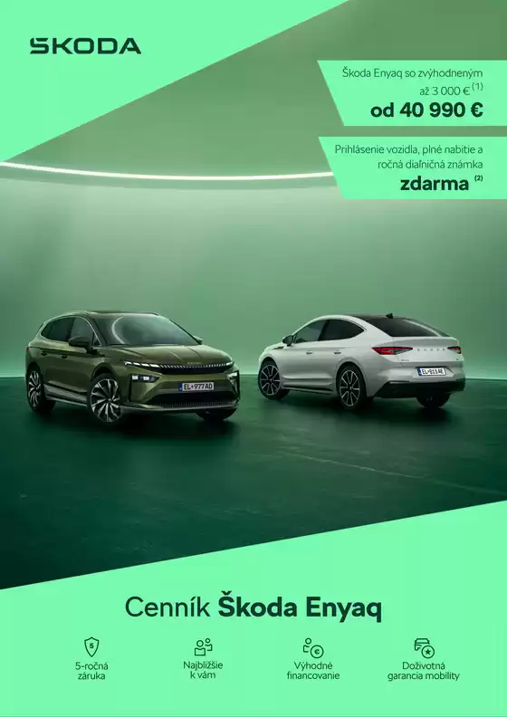 Katalóg Škoda v Komárno | Nova Skoda Enyaq cennik | 2026-08-28T00:00:00.000Z - 2026-09-11T00:00:00.000Z