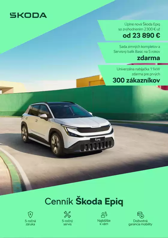 Katalóg Škoda v Komárno | Skoda Epiq cennik | 2026-08-28T00:00:00.000Z - 2026-09-11T00:00:00.000Z