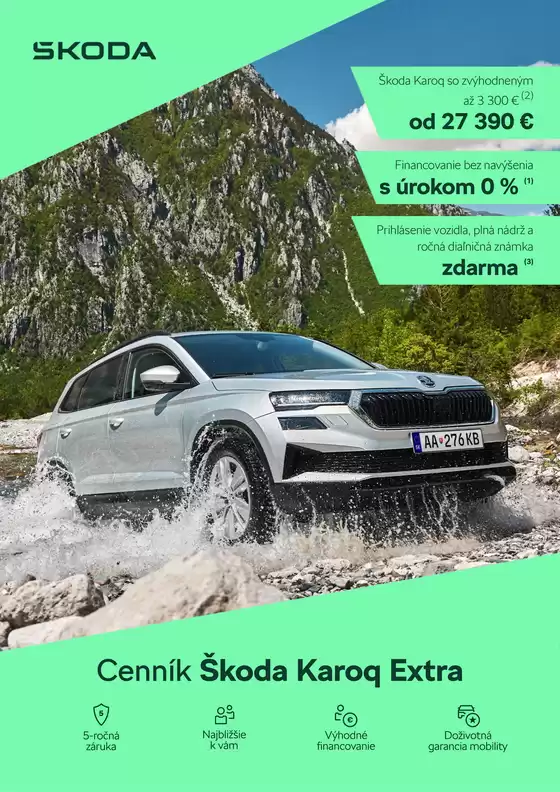 Katalóg Škoda v Komárno | Skoda Karoq Extra cennik | 2026-08-28T00:00:00.000Z - 2026-09-11T00:00:00.000Z