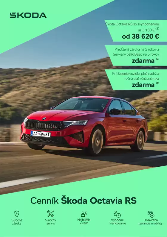 Katalóg Škoda v Komárno | Skoda Octavia FL RS cennik | 2026-08-28T00:00:00.000Z - 2026-09-11T00:00:00.000Z