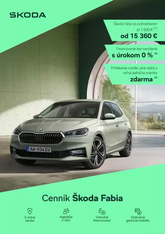 Katalóg Škoda v Komárno | Skoda Fabia cennik | 2026-08-28T00:00:00.000Z - 2026-09-11T00:00:00.000Z