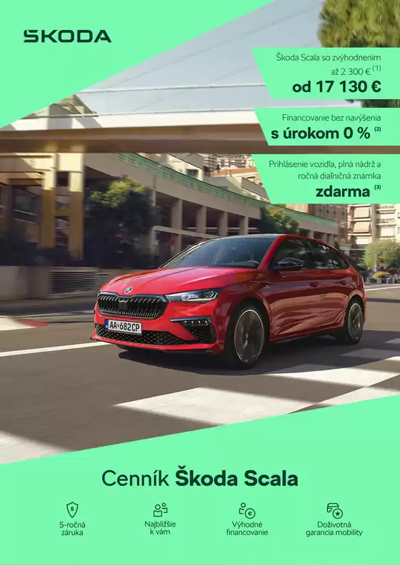 Katalóg Škoda v Komárno | Skoda Scala FL cennik | 2026-08-28T00:00:00.000Z - 2026-09-11T00:00:00.000Z