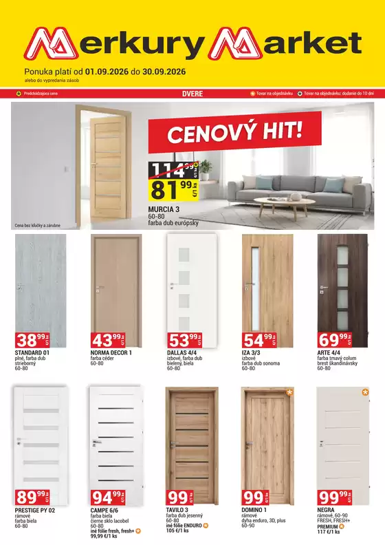 Katalóg Merkury Market v Senec | Leták 01.09.-30.09.2026 | 2026-09-01T00:00:00.000Z - 2026-09-30T00:00:00.000Z