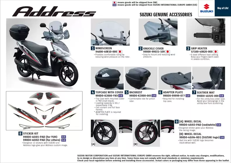 Katalóg Suzuki v Veľký Šariš | ADDRESS 110 ACCESSORY | 2026-09-03T00:00:00.000Z - 2026-09-17T00:00:00.000Z