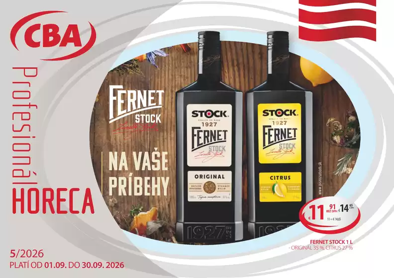 Katalóg CBA v Veľký Šariš | Horeca Profesionál 52029 | 2026-09-01T00:00:00.000Z - 2026-09-30T00:00:00.000Z
