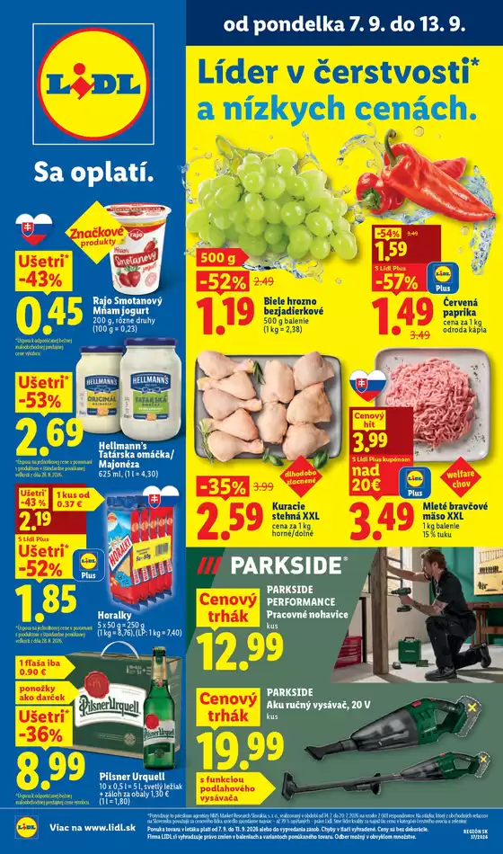 Katalóg Lidl | Platný od 07. 09. 2026 | 2026-09-07T00:00:00.000Z - 2026-09-13T00:00:00.000Z