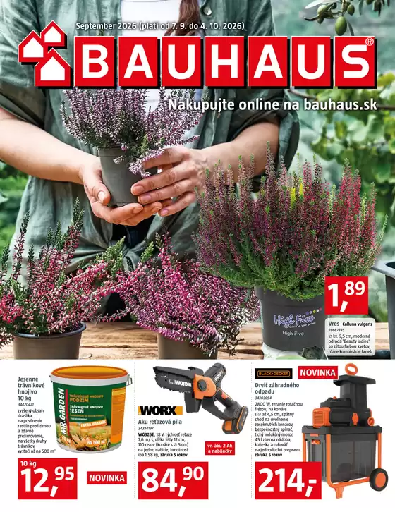 Katalóg BAUHAUS | Katalog september | 2026-09-07T00:00:00.000Z - 2026-10-04T00:00:00.000Z
