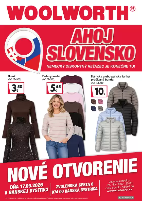 Katalóg Woolworth v Bratislava | Woolworth: Ahoj Banská Bystrica! | 2026-09-11T00:00:00.000Z - 2026-09-17T00:00:00.000Z