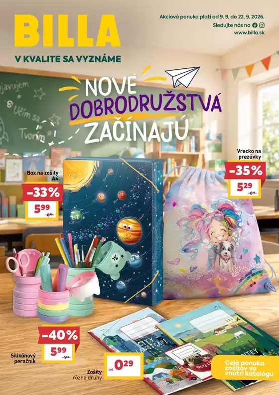 Katalóg Billa v Liptovský Mikuláš | Katalóg Back to school | 2026-09-09T00:00:00.000Z - 2026-09-22T00:00:00.000Z