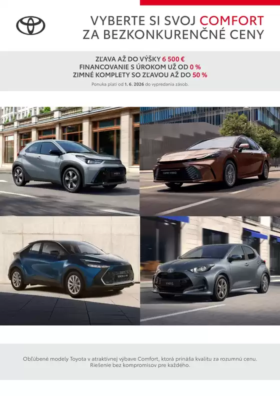 Katalóg Toyota v Spišská Nová Ves | Cennik specialnej edicie comfort | 2026-01-01T00:00:00.000Z - 2026-12-31T00:00:00.000Z