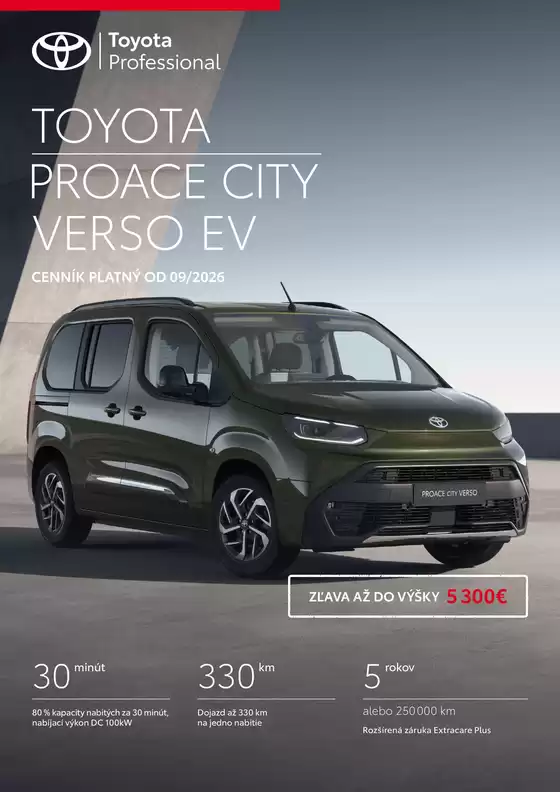 Katalóg Toyota v Zvolen | Cennik novy proace verso ev | 2026-01-01T00:00:00.000Z - 2026-12-31T00:00:00.000Z