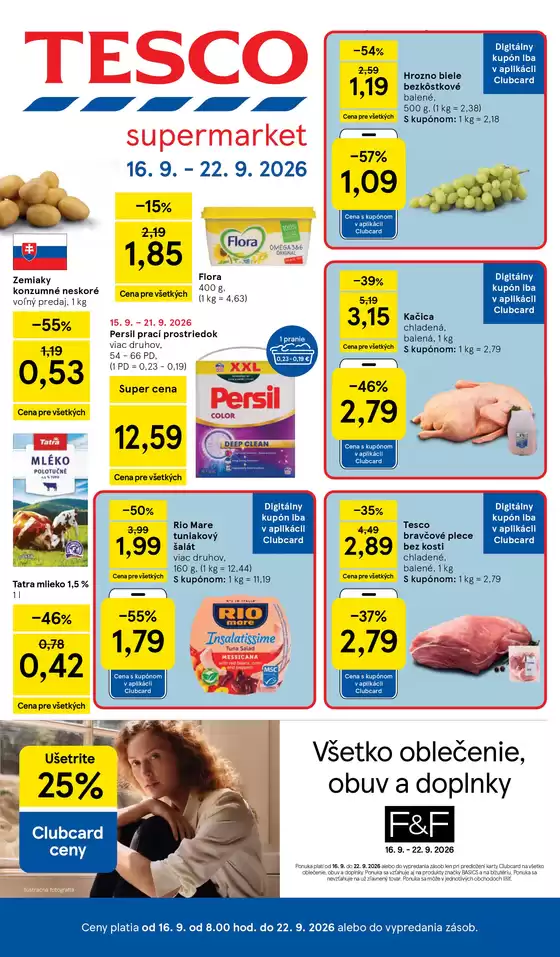 Katalóg Tesco v Kežmarok | Exkluzívne ponuky a výhodné ponuky | 2026-09-16T00:00:00.000Z - 2026-09-22T00:00:00.000Z