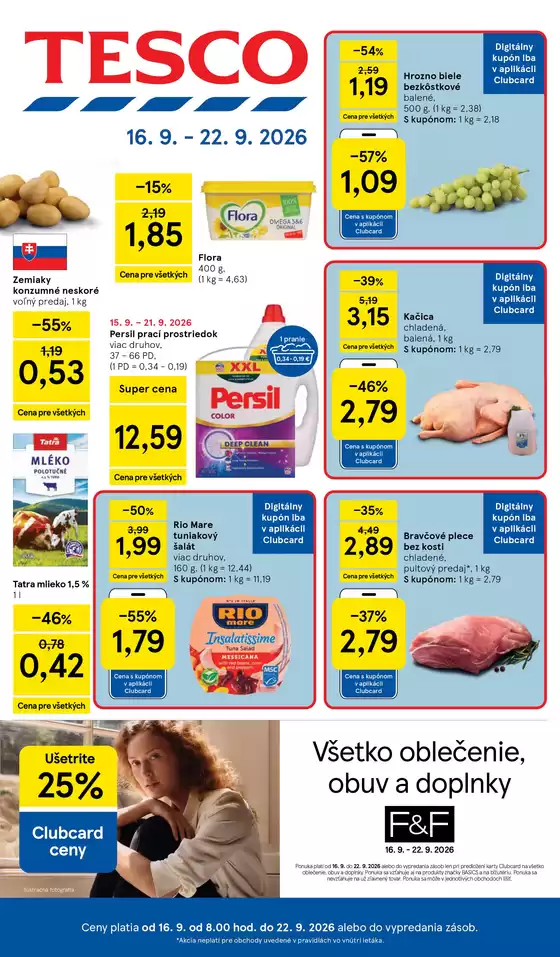 Katalóg Tesco v Kežmarok | Naše najlepšie ponuky pre vás | 2026-09-16T00:00:00.000Z - 2026-09-22T00:00:00.000Z