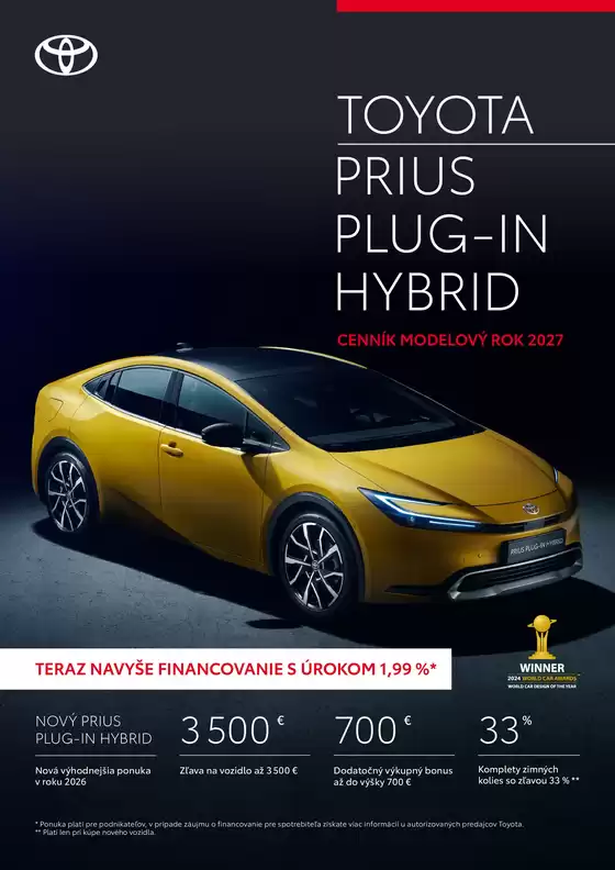 Katalóg Toyota v Žilina | Cennik prius plug in 2027 | 2026-01-01T00:00:00.000Z - 2026-12-31T00:00:00.000Z