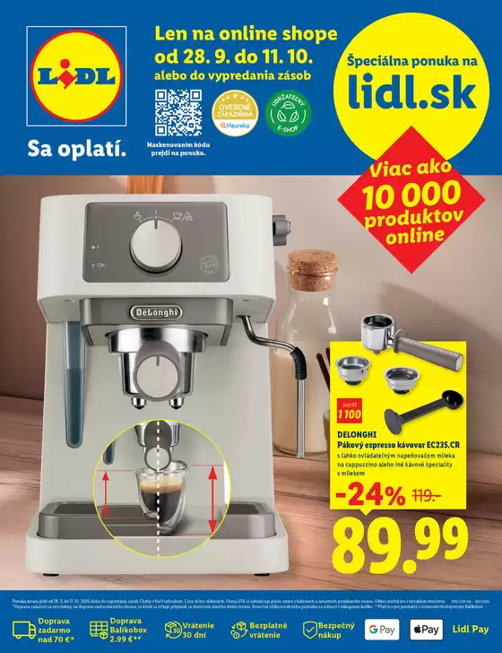 Katalóg Lidl v Gabčíkovo | Platný od 28. 09. 2026 | 2026-09-28T00:00:00.000Z - 2026-10-11T00:00:00.000Z