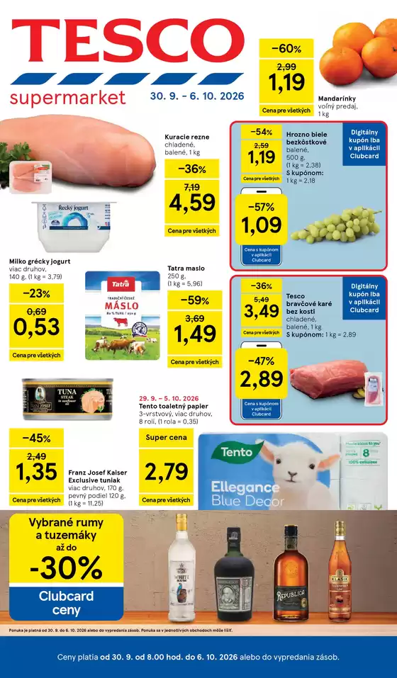 Katalóg Tesco | Exkluzívne výhodné ponuky | 2026-09-30T00:00:00.000Z - 2026-10-06T00:00:00.000Z