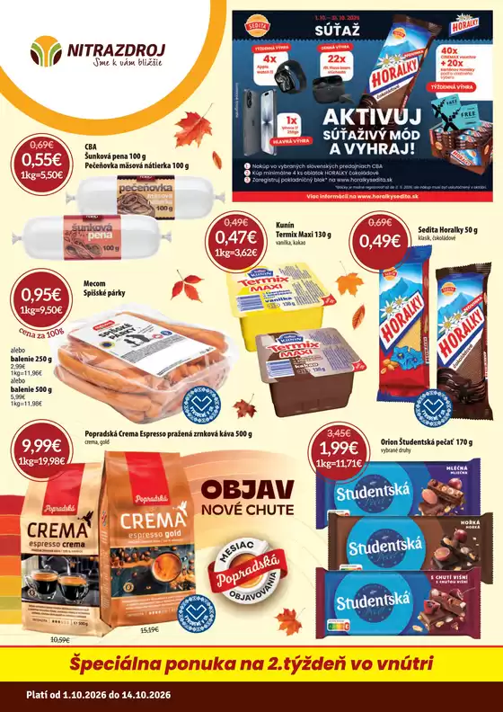 Katalóg Nitrazdroj v Dunajská Streda | Vyhodna ponuka MO 1 14 okt | 2026-10-01T00:00:00.000Z - 2026-10-14T00:00:00.000Z