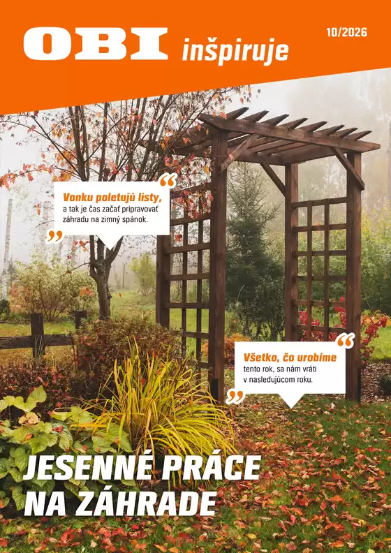 Katalóg OBI v Stará Ľubovňa | JESENNÉ PRÁCE NA ZÁHRADE | 2026-10-14T00:00:00.000Z - 2026-11-14T00:00:00.000Z