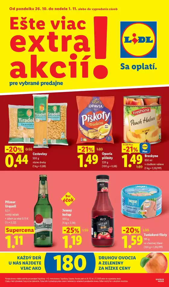 Katalóg Lidl | Platné od 26. 10. 2026 | 2026-10-26T00:00:00.000Z - 2026-11-01T00:00:00.000Z