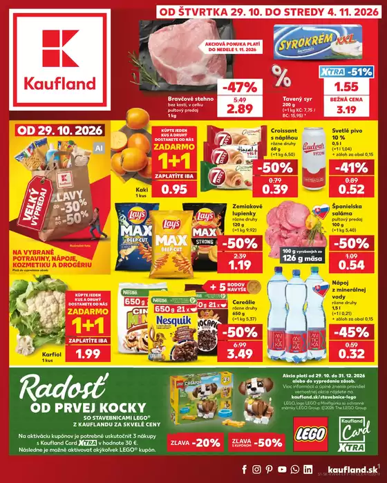 Katalóg Kaufland v Tlmače | Najlepšie ponuky a zľavy | 2026-10-29T00:00:00.000Z - 2026-11-04T00:00:00.000Z