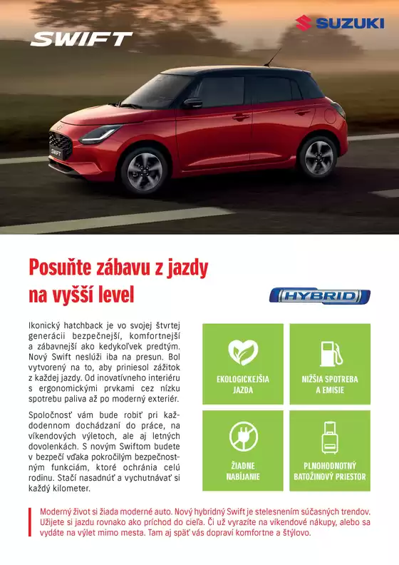 Katalóg Suzuki | 580 8 Novy swift vybava a TU 14 10 2026 1 | 2026-10-30T00:00:00.000Z - 2026-11-13T00:00:00.000Z