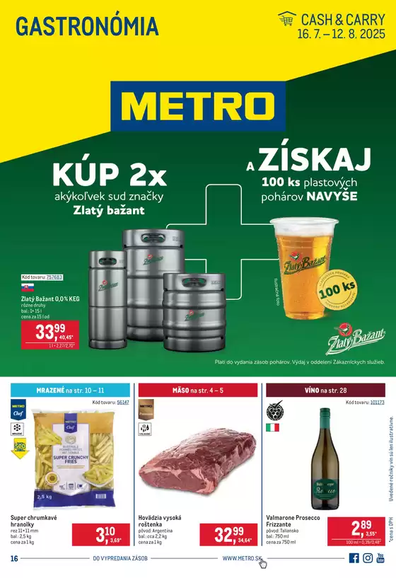 Katalóg METRO v Žilina | Gastronómia | 2025-07-16T00:00:00.000Z - 2025-08-12T00:00:00.000Z