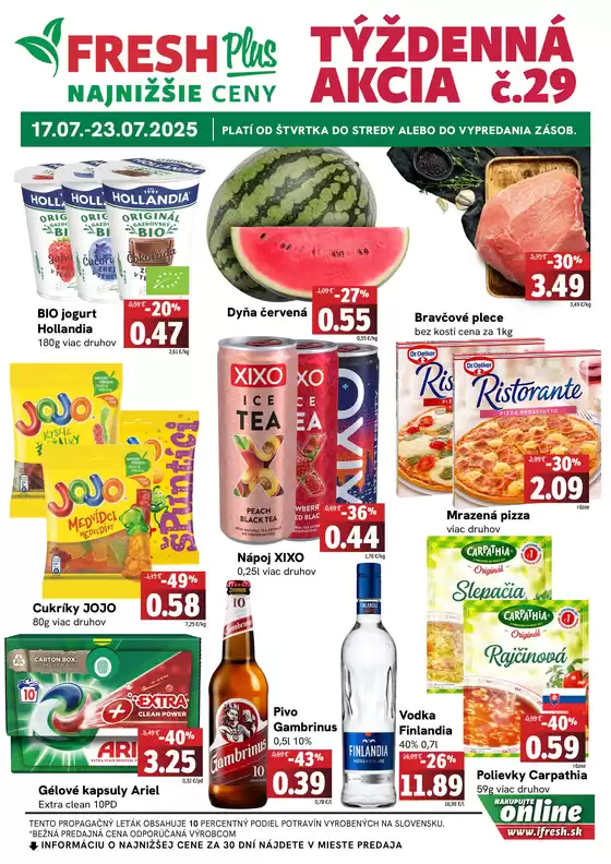 Týždenná akcia FRESH Plus