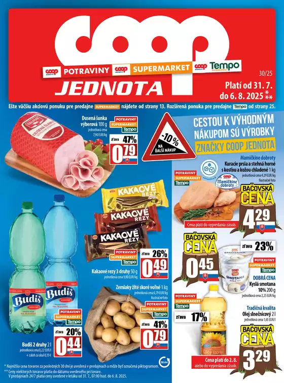 Katalóg COOP Jednota v Nitra | Naše najlepšie ponuky pre vás | 2025-07-31T00:00:00.000Z - 2025-08-06T00:00:00.000Z
