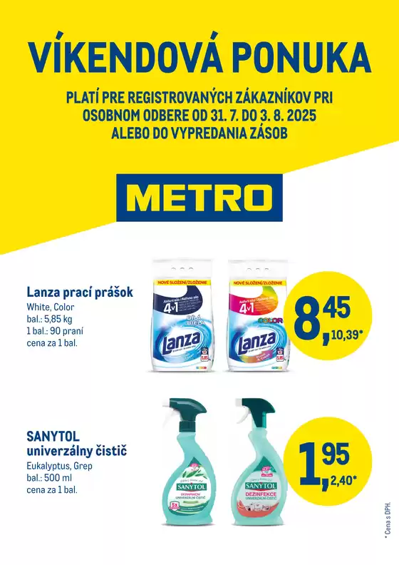 Katalóg METRO v Šaľa | Víkendová ponuka - Drogéria | 2025-07-31T00:00:00.000Z - 2025-08-03T00:00:00.000Z