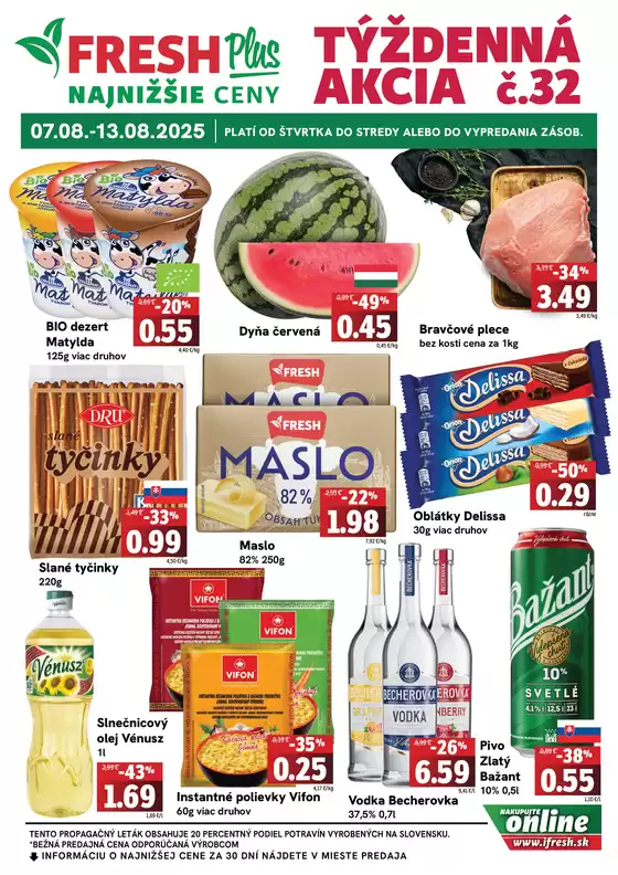 Týždenná akcia FRESH Plus