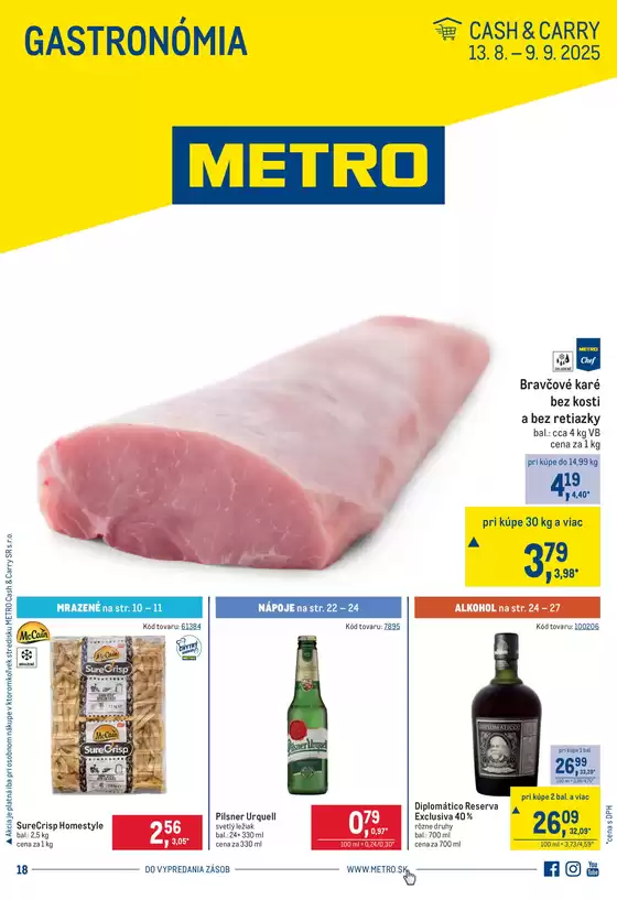 Katalóg METRO v Nitra | Gastronómia | 2025-08-13T00:00:00.000Z - 2025-09-09T00:00:00.000Z
