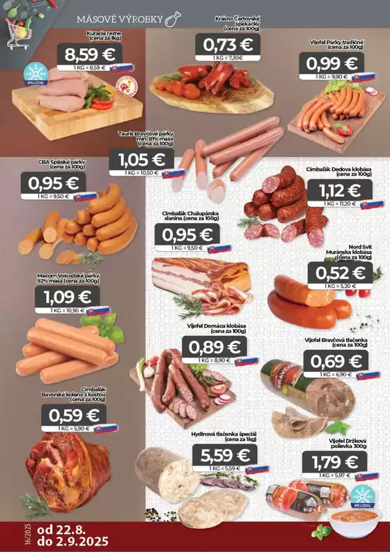 Výhodná ponuka CBA Komfos