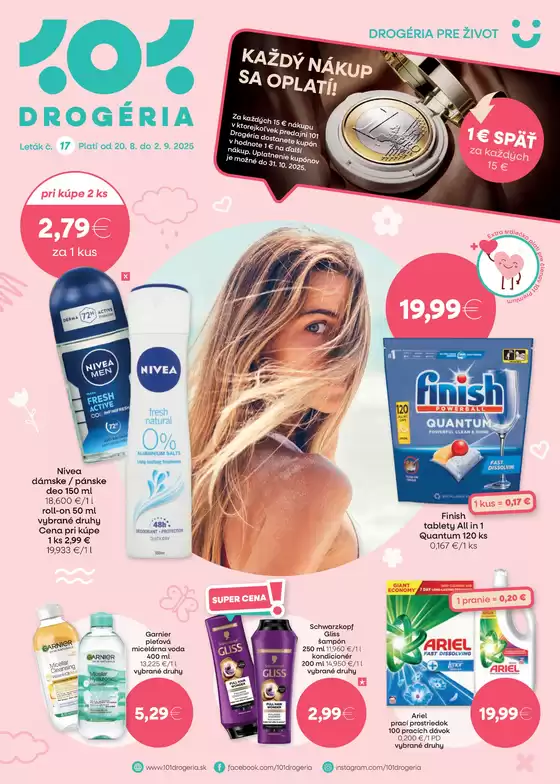 Katalóg 101 Drogerie v Košice | 101 Drogerie leták | 2025-08-20T00:00:00.000Z - 2025-09-02T00:00:00.000Z