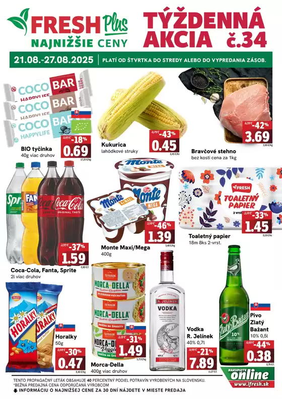 Týždenná akcia FRESH Plus