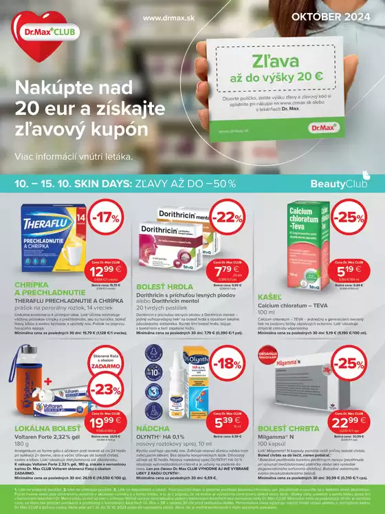 Katalóg Dr Max v Košice | TOP Letak OKTOBER 2024 dermo nahlad | 2025-08-27T00:00:00.000Z - 2025-12-31T00:00:00.000Z