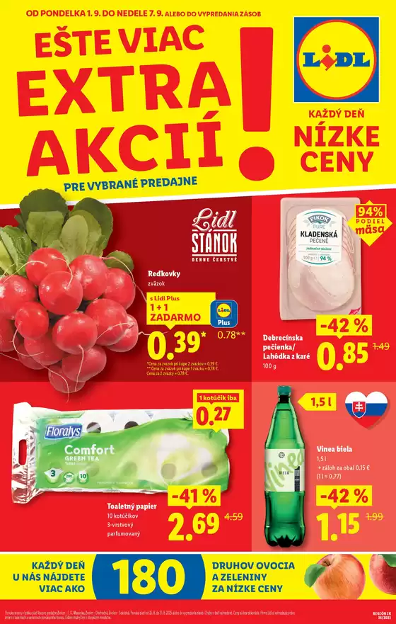 Katalóg Lidl v Šamorín | Platné od 01. 09. 2025 | 2025-09-01T00:00:00.000Z - 2025-09-07T00:00:00.000Z