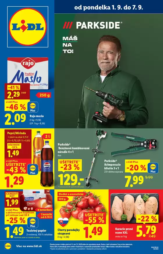 Katalóg Lidl v Šamorín | Platný od pondelka 01. 09. 2025 | 2025-09-01T00:00:00.000Z - 2025-09-07T00:00:00.000Z