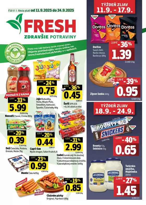 Katalóg Fresh v Turany | Východné Slovensko | 2025-09-11T00:00:00.000Z - 2025-09-24T00:00:00.000Z