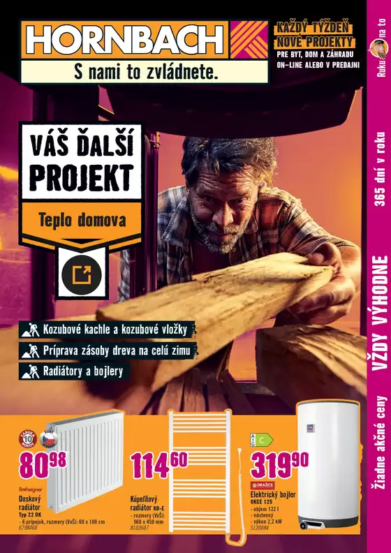 Katalóg HORNBACH | Váš ďalší projekt - Teplo domova | 2025-09-18T00:00:00.000Z - 2025-10-02T00:00:00.000Z