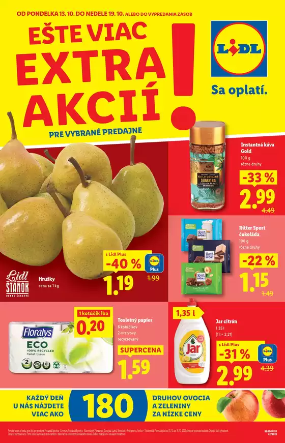 Katalóg Lidl v Tvrdošín | Platné od 13. 10. 2025 | 2025-10-13T00:00:00.000Z - 2025-10-19T00:00:00.000Z