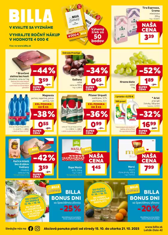 Katalóg Billa | Aktuálne ponuky a akcie | 2025-10-15T00:00:00.000Z - 2025-10-21T00:00:00.000Z
