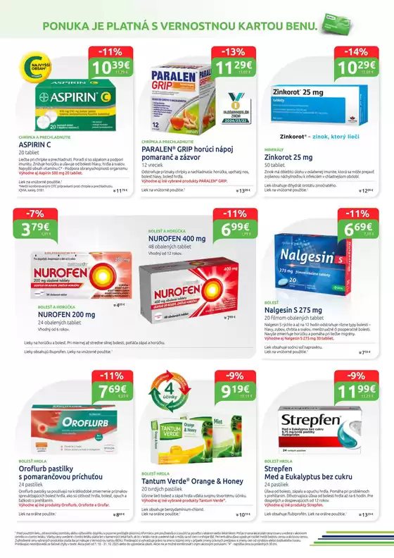 Benu Lekáreň Leták