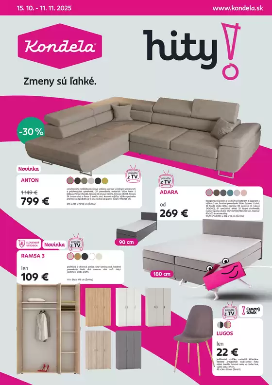 Katalóg Kondela v Vrútky | Kondela katalóg | 2025-10-16T00:00:00.000Z - 2025-10-30T00:00:00.000Z