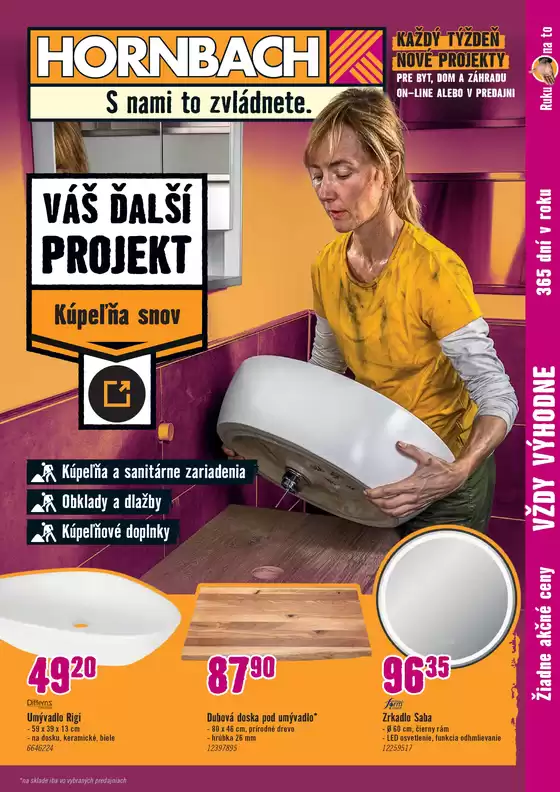 Katalóg HORNBACH | Váš ďalší projekt - Kúpeľňa snov | 2025-10-16T00:00:00.000Z - 2025-10-30T00:00:00.000Z