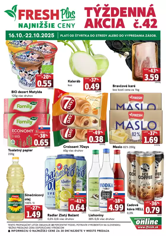 Týždenná akcia FRESH Plus