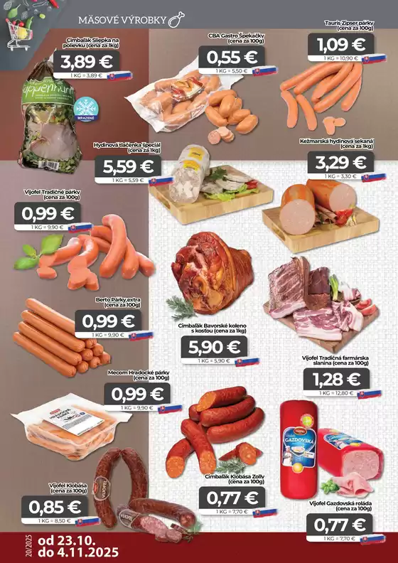 Výhodná ponuka CBA Komfos